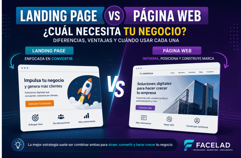 Landing Page vs Página Web: ¿Cuál necesita tu negocio en 2026? 1 Diseno sin titulo 8