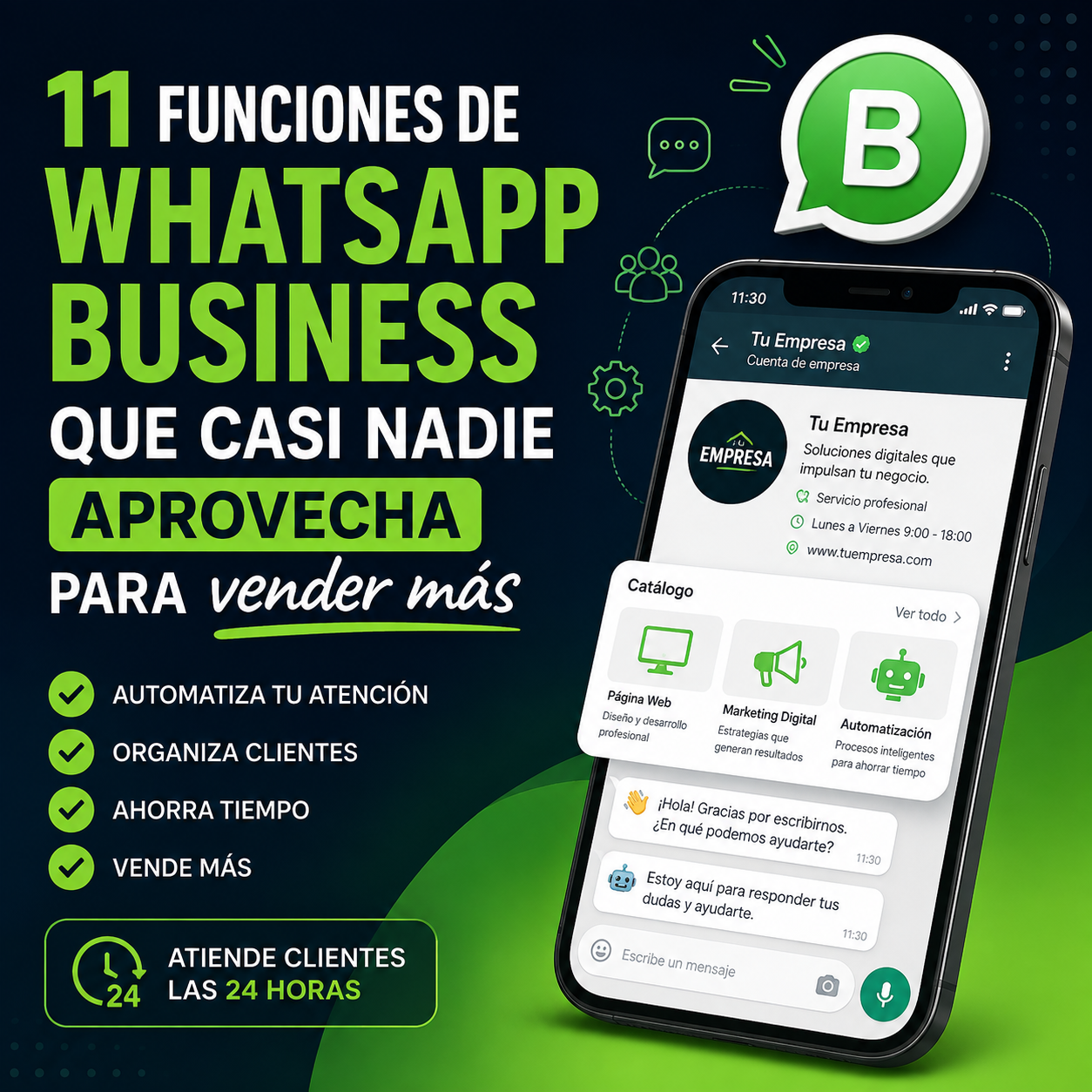 Home - FACELAD Company 42 funciones de WhatsApp Business